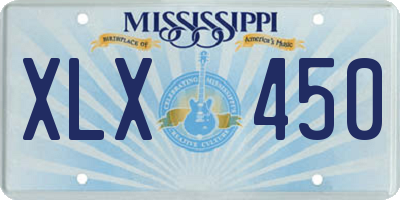MS license plate XLX450