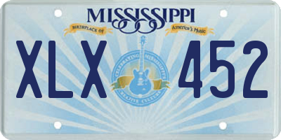 MS license plate XLX452