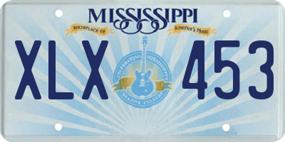 MS license plate XLX453
