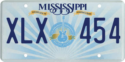 MS license plate XLX454