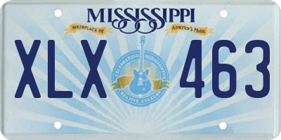 MS license plate XLX463