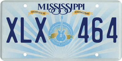 MS license plate XLX464