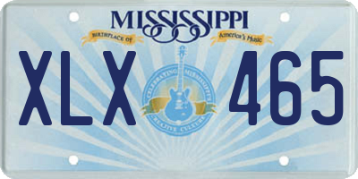 MS license plate XLX465
