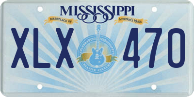 MS license plate XLX470