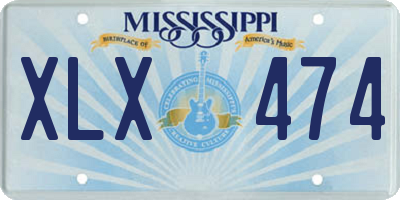 MS license plate XLX474