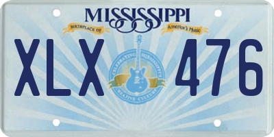 MS license plate XLX476