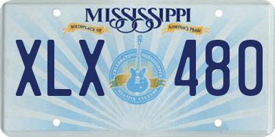 MS license plate XLX480