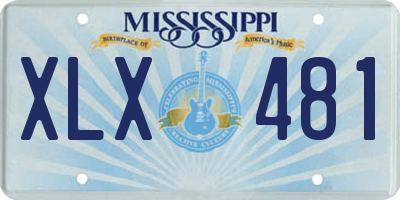 MS license plate XLX481