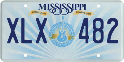 MS license plate XLX482