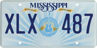 MS license plate XLX487