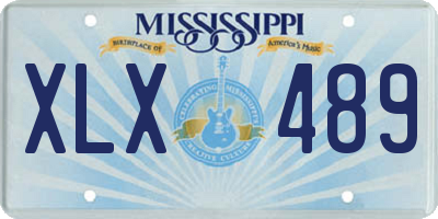 MS license plate XLX489