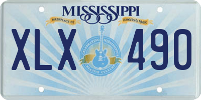 MS license plate XLX490