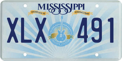 MS license plate XLX491