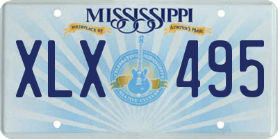 MS license plate XLX495