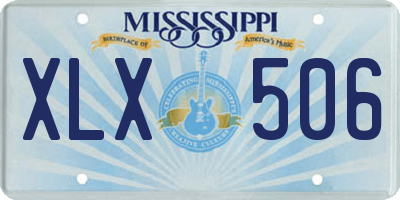MS license plate XLX506
