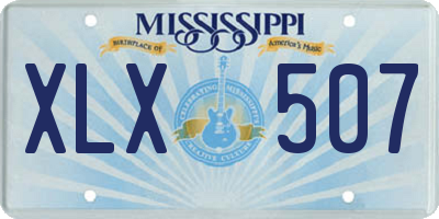 MS license plate XLX507