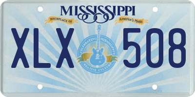 MS license plate XLX508