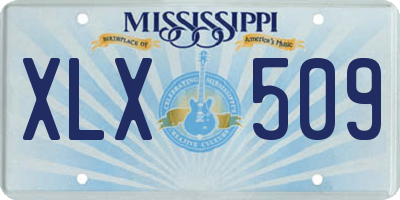 MS license plate XLX509