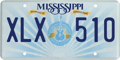 MS license plate XLX510
