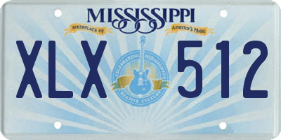 MS license plate XLX512