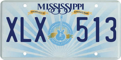MS license plate XLX513
