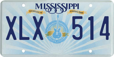 MS license plate XLX514