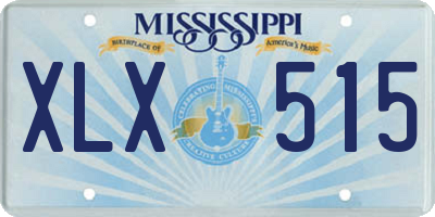 MS license plate XLX515