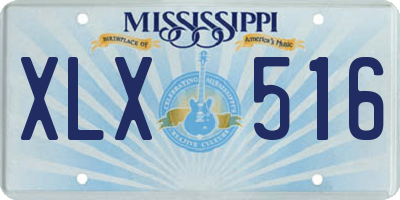 MS license plate XLX516