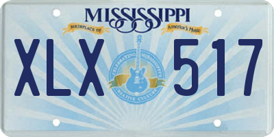 MS license plate XLX517