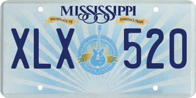 MS license plate XLX520