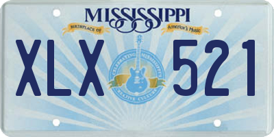 MS license plate XLX521