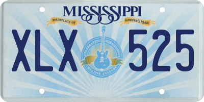MS license plate XLX525