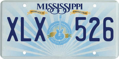 MS license plate XLX526