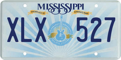 MS license plate XLX527
