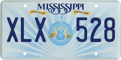 MS license plate XLX528
