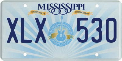 MS license plate XLX530