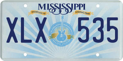 MS license plate XLX535