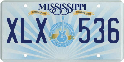 MS license plate XLX536
