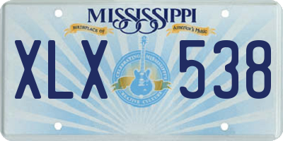 MS license plate XLX538