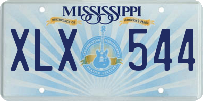 MS license plate XLX544