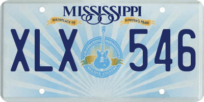 MS license plate XLX546