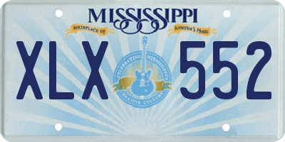 MS license plate XLX552