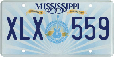 MS license plate XLX559
