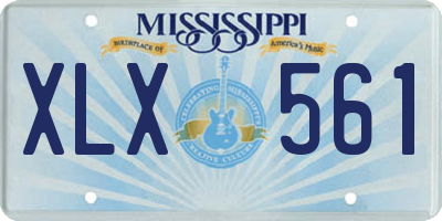 MS license plate XLX561