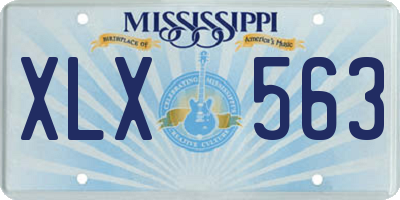 MS license plate XLX563