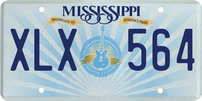 MS license plate XLX564