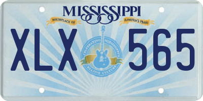 MS license plate XLX565