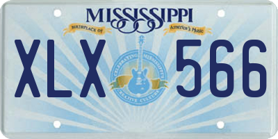 MS license plate XLX566