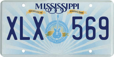 MS license plate XLX569