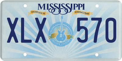 MS license plate XLX570